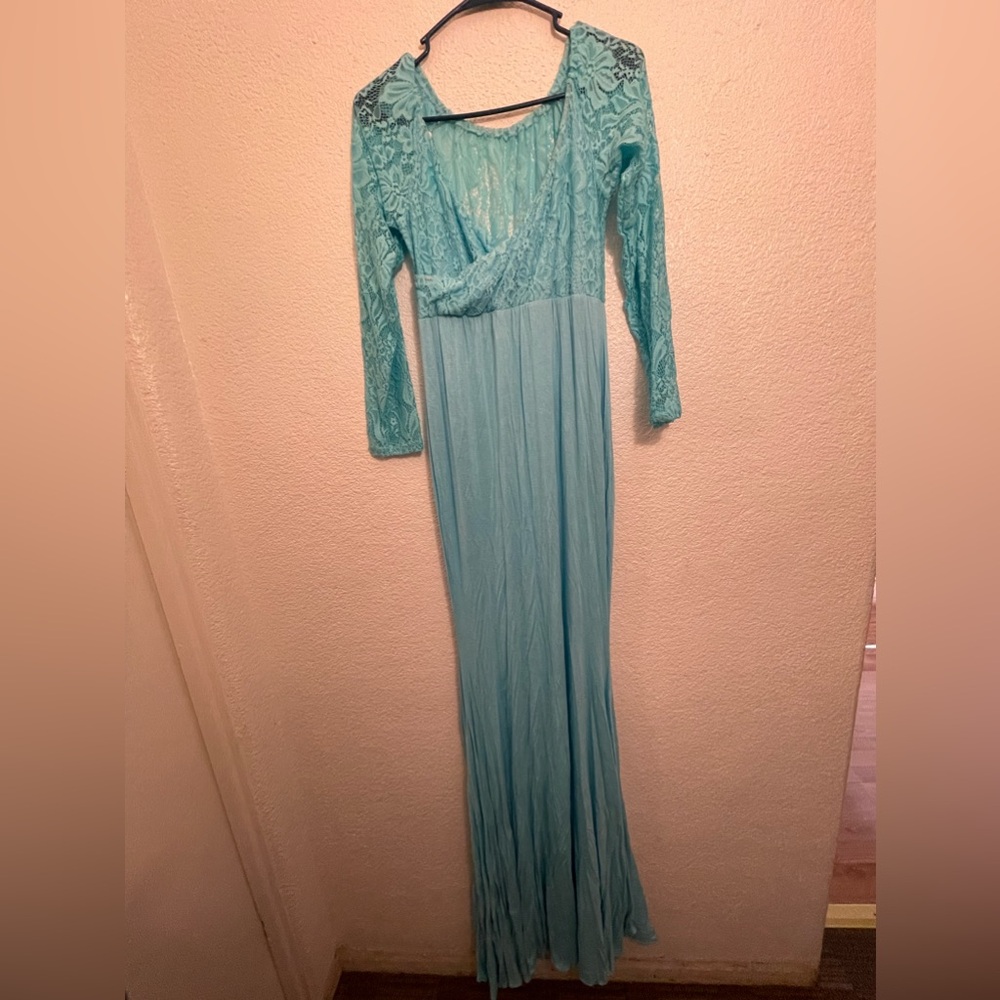 Mermaid style turquoise dress size XL
